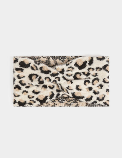 Bandeau imprimé léopard multicolore femme