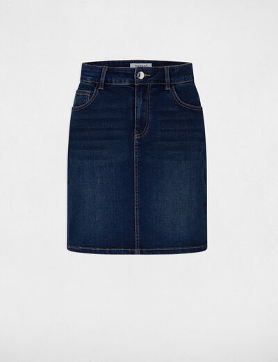 Jupe courte en jean jean brut femme