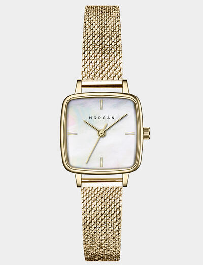 Montre classique jaune or femme