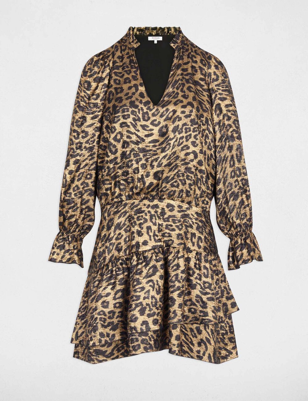 Robe courte ajustée multicolore femme