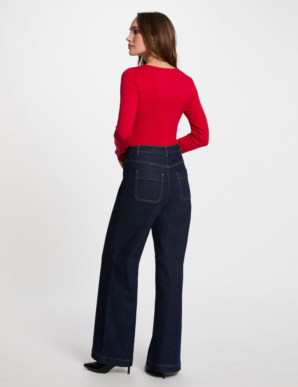 T-shirt met lange mouwen rood vrouw