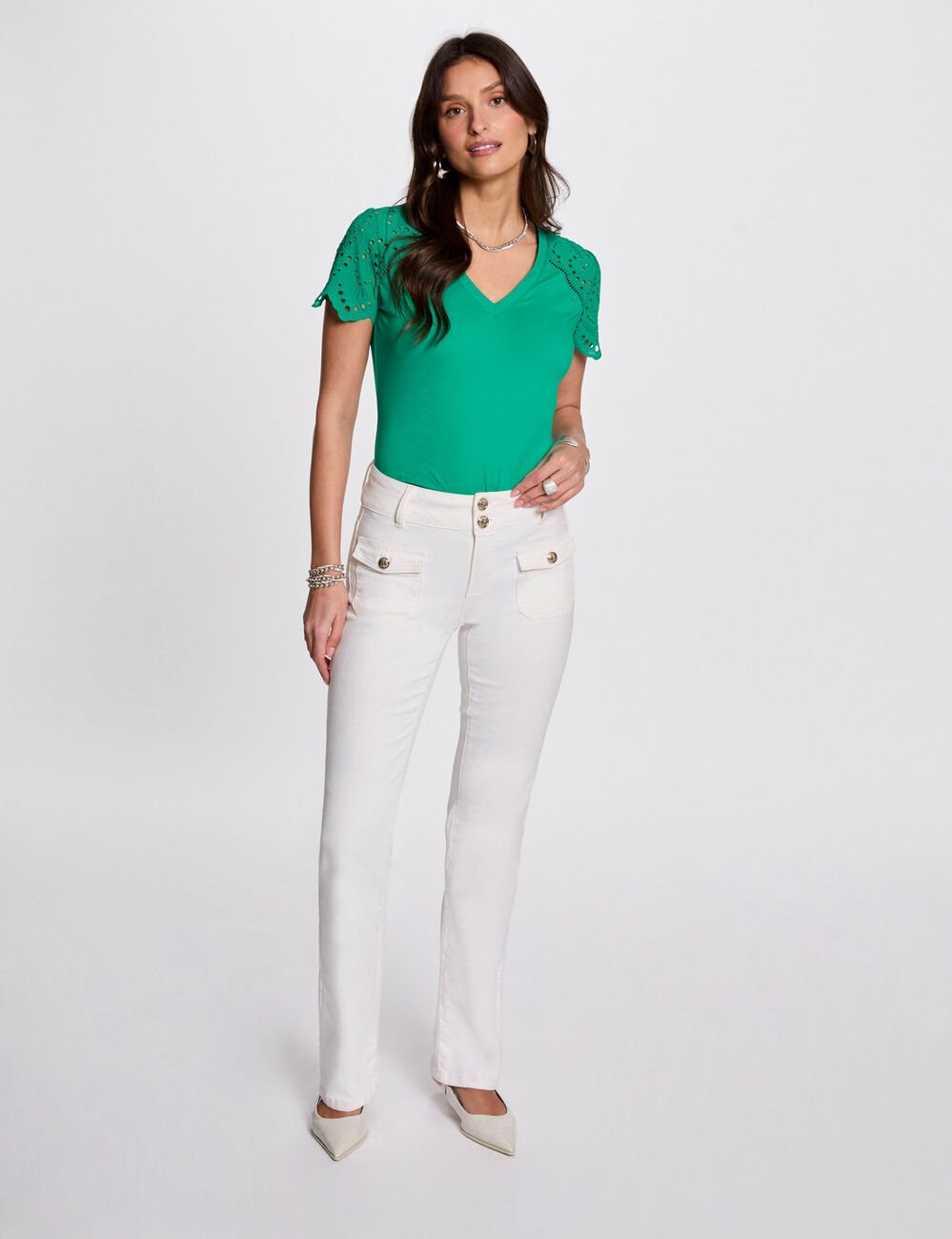 T-shirt met korte mouwen emerald groen vrouw