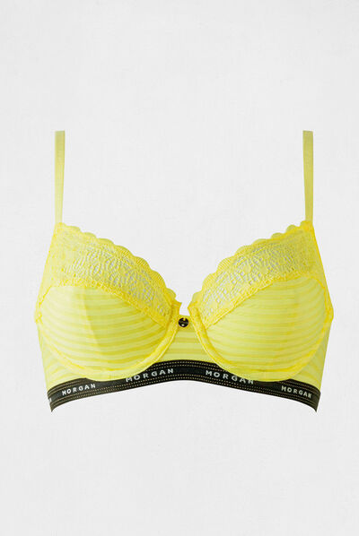 Soutien-gorge armatures jaune femme