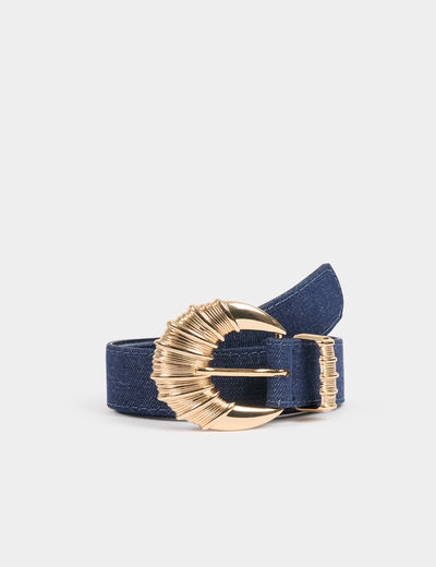 Ceinture en jean denim brut femme