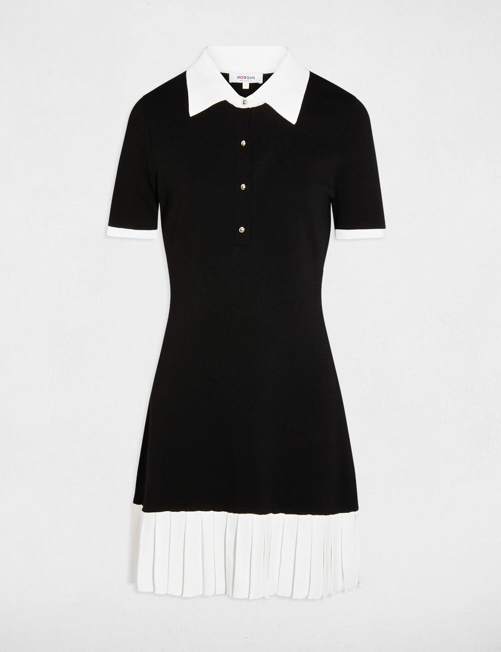 Getailleerde korte jurk zwart vrouw