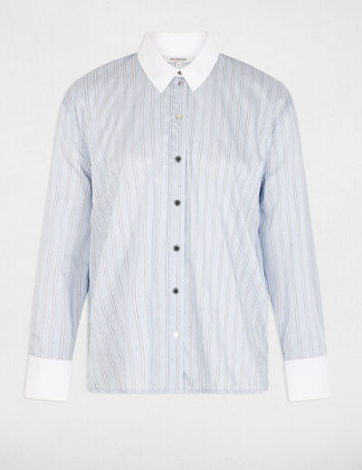 Chemise oversize ray&eacute;e multicolore femme