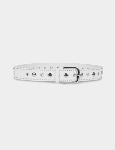 Studded riem helder wit vrouw