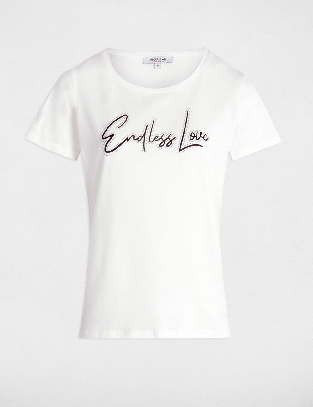 T-shirt à inscription blanc femme