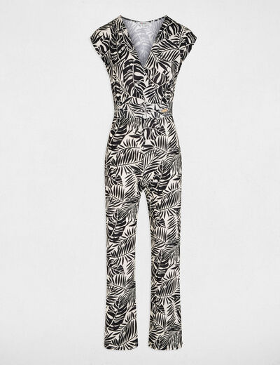 Nauwsluitende jumpsuit met decollet&eacute; meerkleurig vrouw