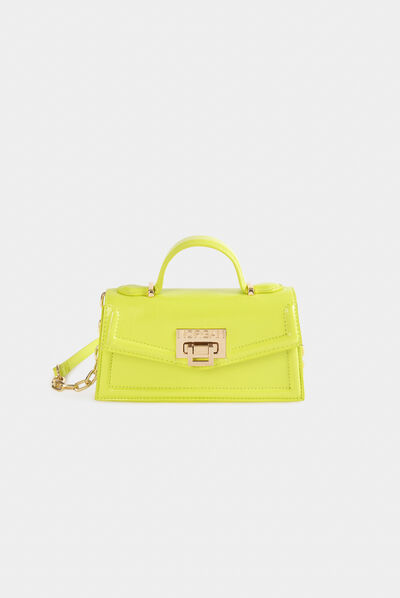 Sac pochette avec bandoulière anis femme