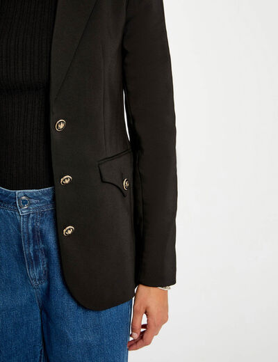 Veste ajustée sans manches noir femme