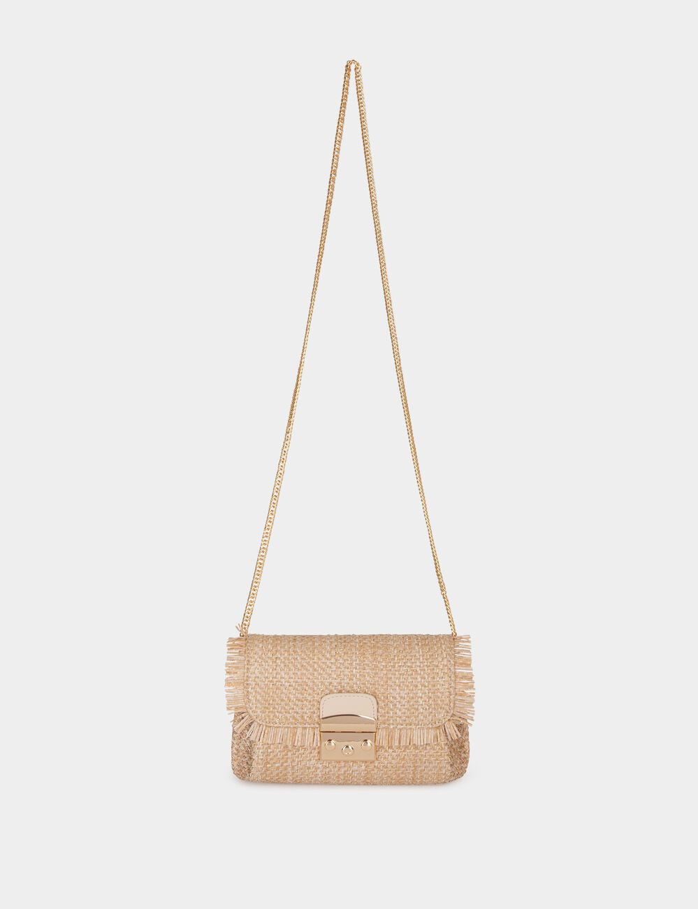 Gevlochten tas met franjes zand vrouw