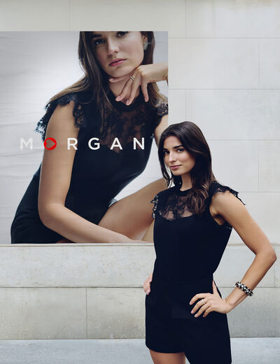 High-waist short zwart vrouw