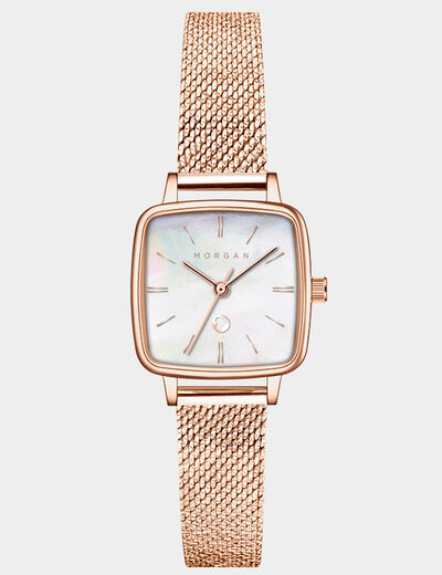 Montre classique rose femme