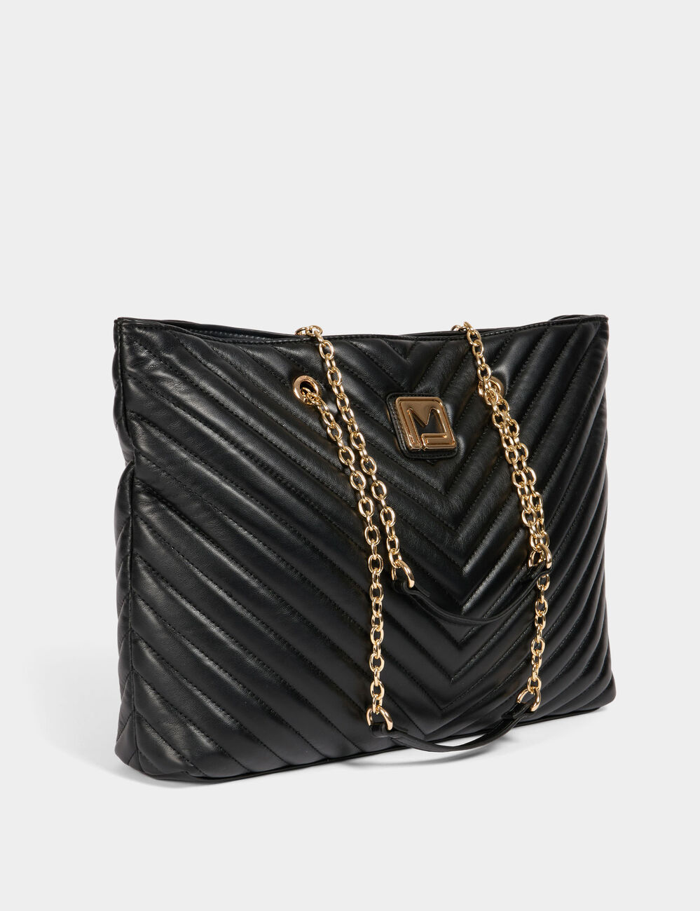 Gevoerde shopper zwart vrouw