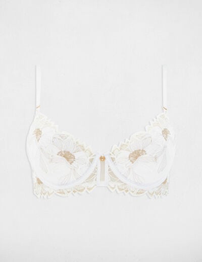 Soutien-gorge à coques ivoire femme
