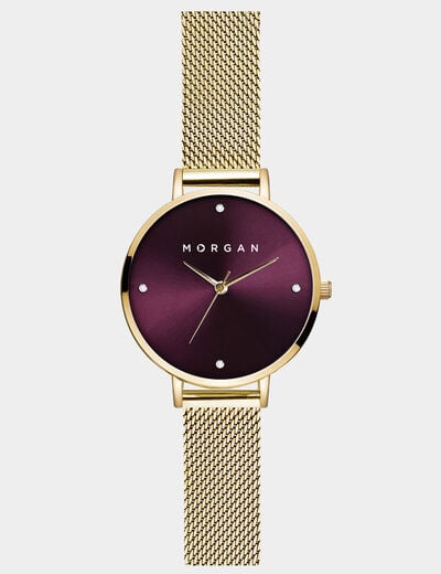 Montre jaune or femme