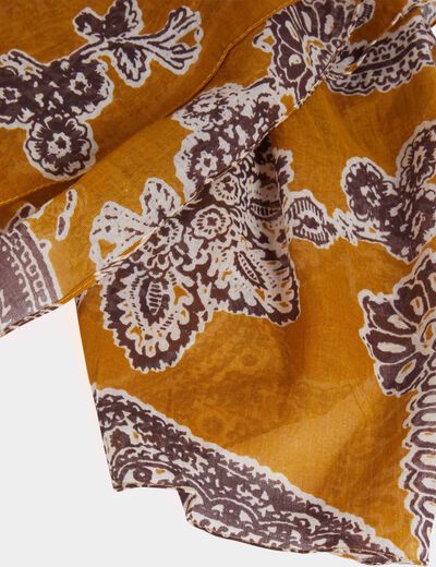 Sjaal met paisleyprint meerkleurig vrouw