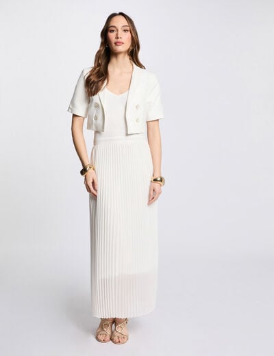 Boléro manches courtes blanc femme