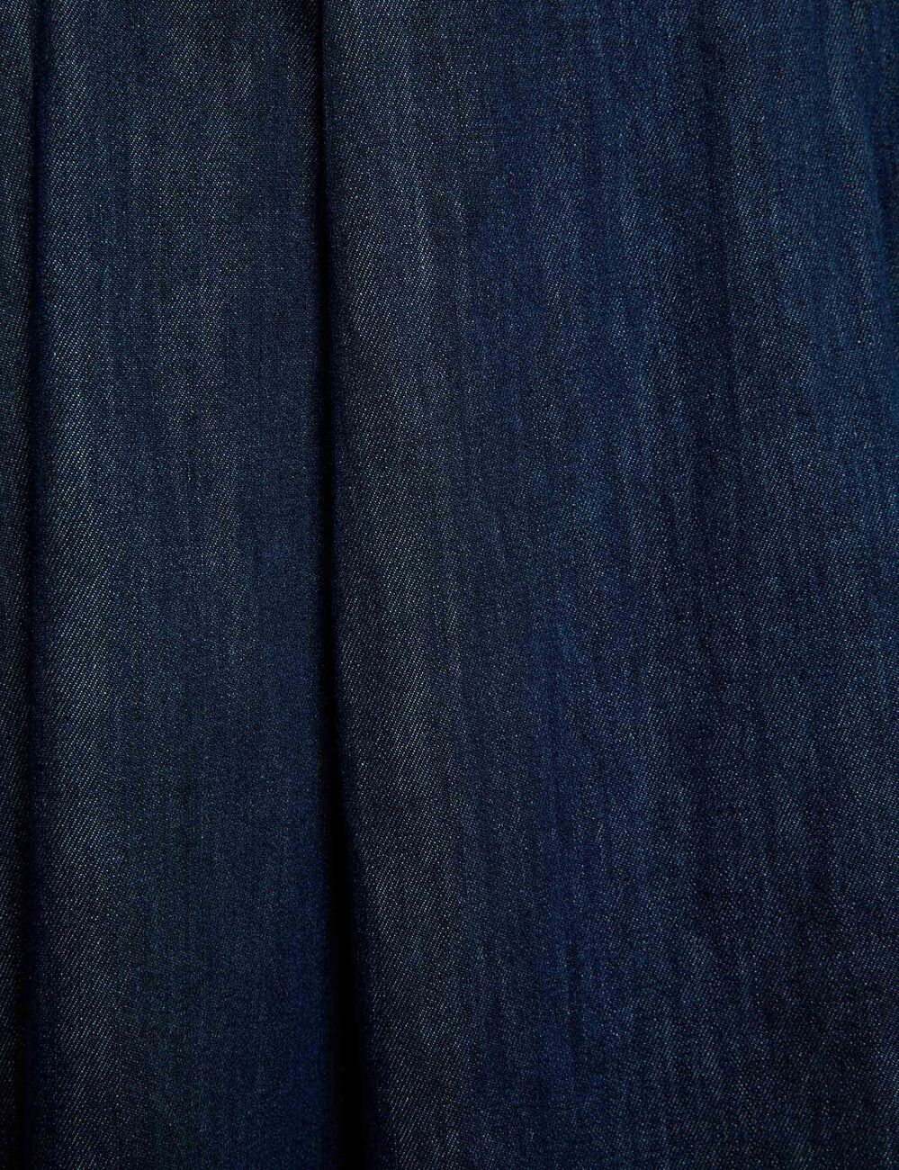 Jupe longue &eacute;vas&eacute;e denim brut femme