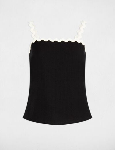 Top ajust&eacute; noir femme