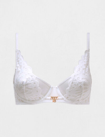 Soutien-gorge armatures ivoire femme