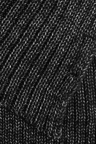 Écharpe tricotée noir femme
