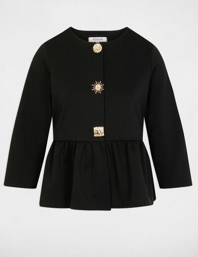 Gilet manches longues noir femme