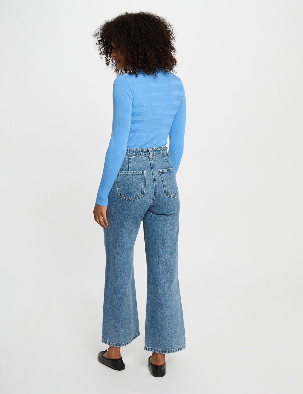 Nauwsluitende coltrui bleu vrouw