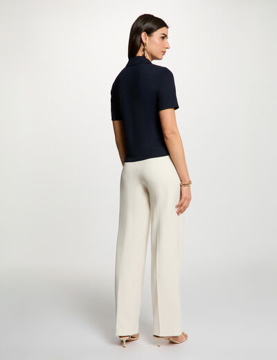 T-shirt manches courtes bleu marine femme