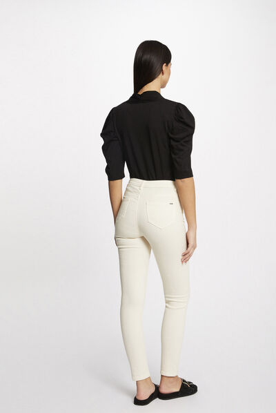 T-shirt met 3/4 mouwen zwart vrouw
