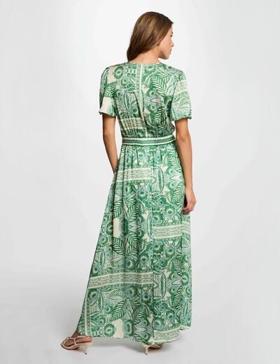 Robe longue cache coeur multicolore femme