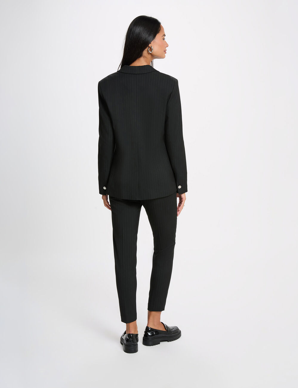 7/8 slim broek zwart vrouw