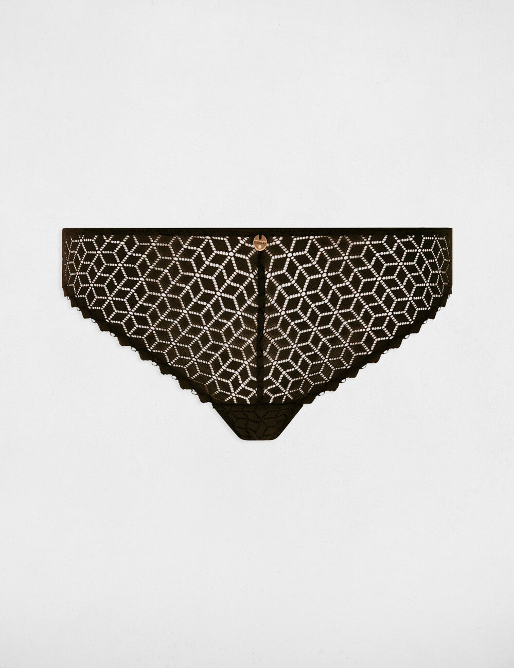 Tanga en dentelle noir femme