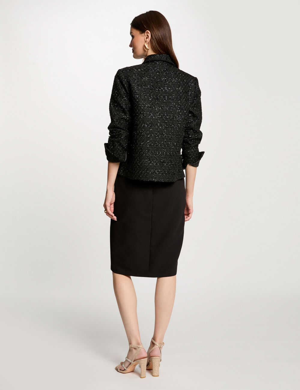 Kokerrok met kant taille zwart vrouw