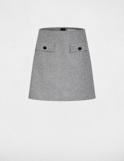 Korte, aansluitende rok mediumgrijs vrouw