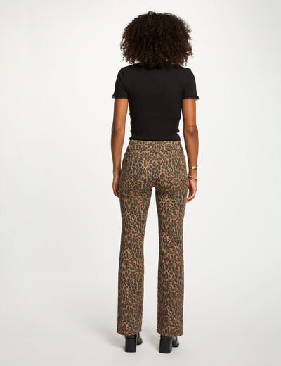 Jean bootcut taille haute multicolore femme
