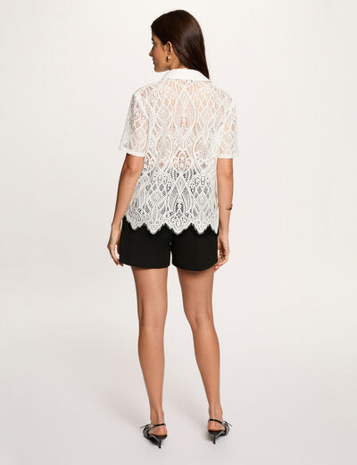 Short taille haute noir femme