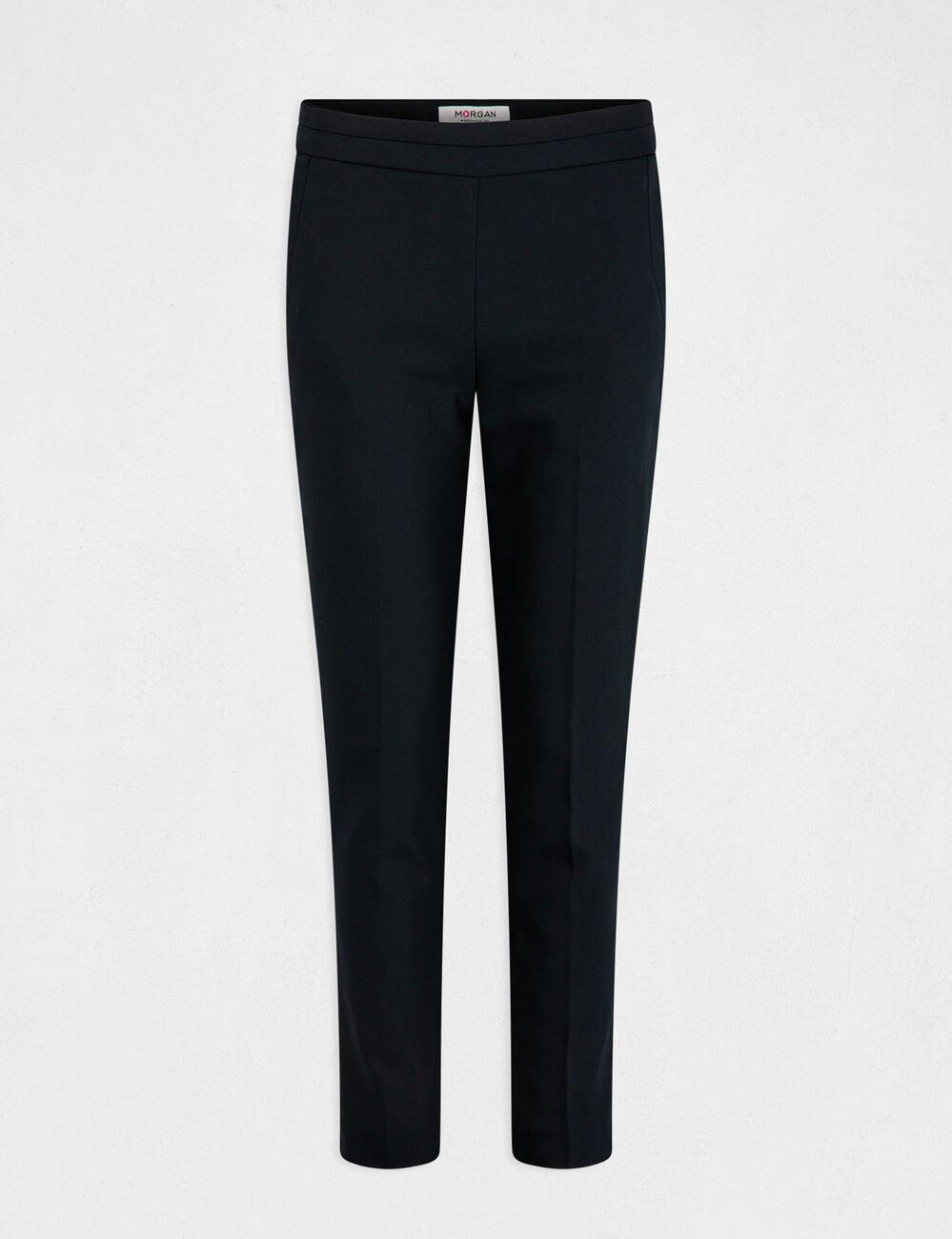 Pantalon cigarette 7/8ème bleu marine femme