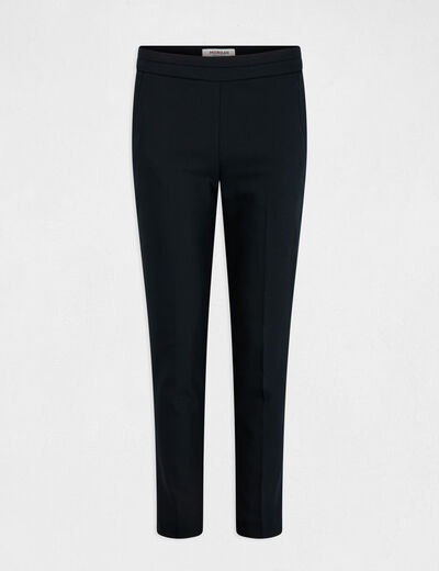 Pantalon cigarette 7/8ème bleu marine femme