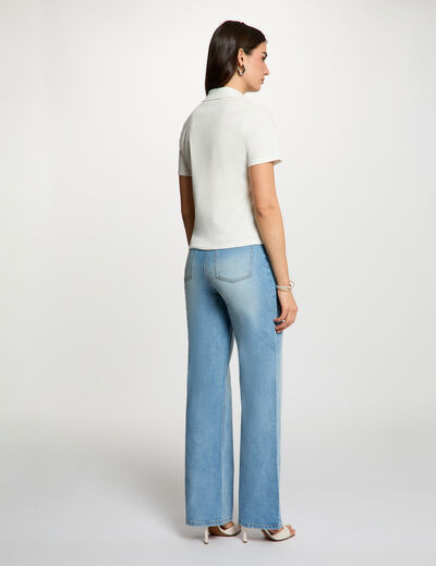 T-shirt manches courtes blanc femme