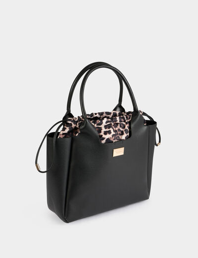 Shopper met pochette zwart vrouw