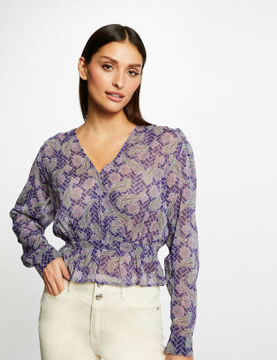 Blouse manches longues imprimée multico femme