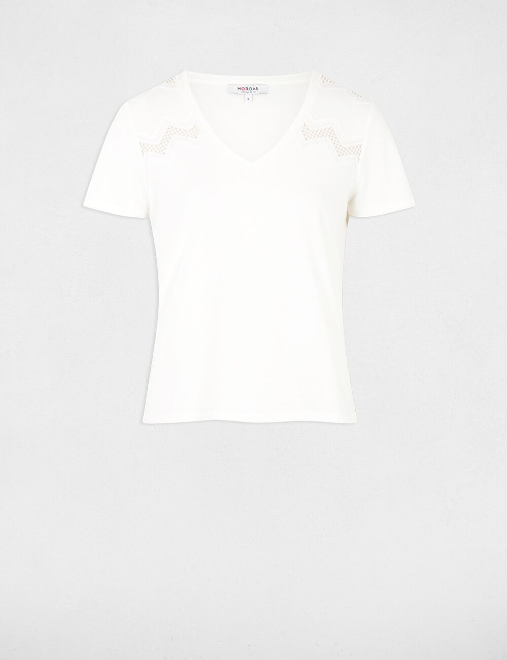 T-shirt manches courtes blanc femme