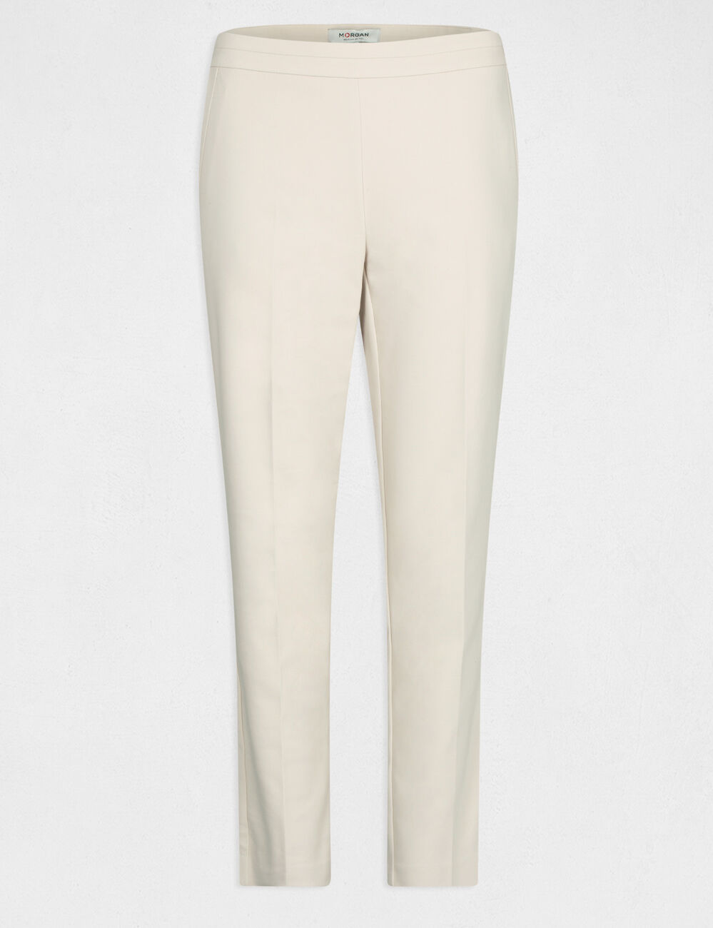 7/8 broek met ceintuur ivoor vrouw