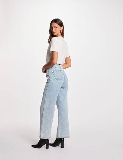 T-shirt manches courtes blanc femme