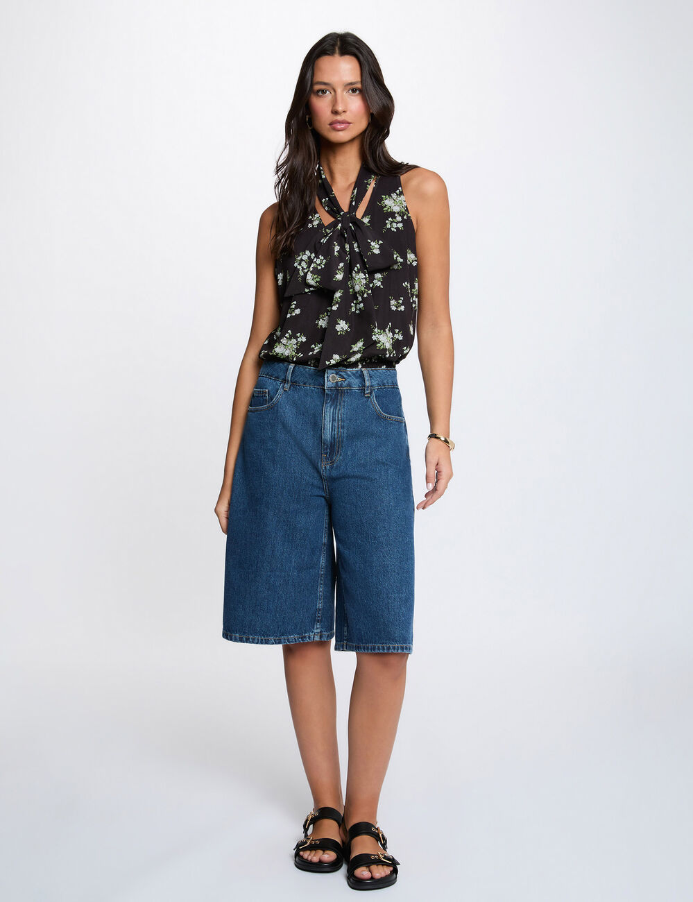 D&eacute;bardeur col lavalli&egrave;re multicolore femme