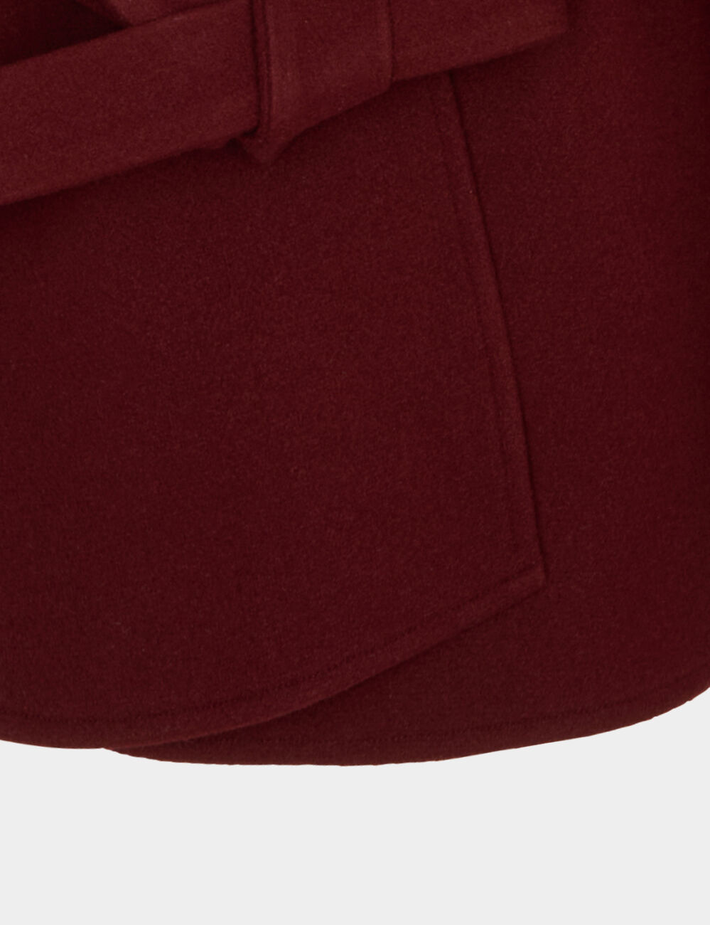 Cape met ceintuur bordeaux vrouw