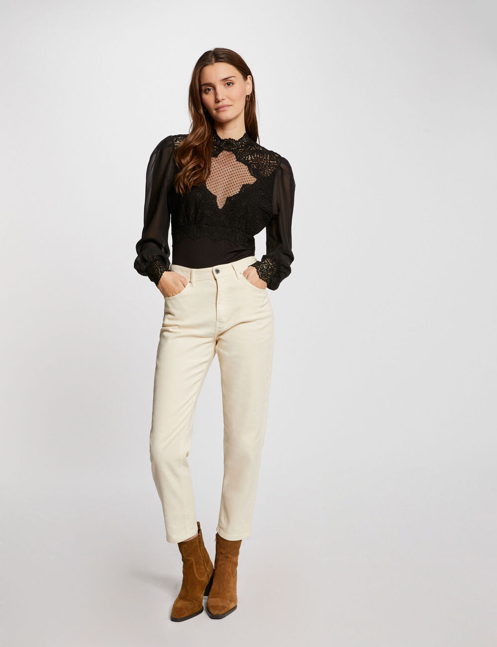 Body met kant zwart vrouw