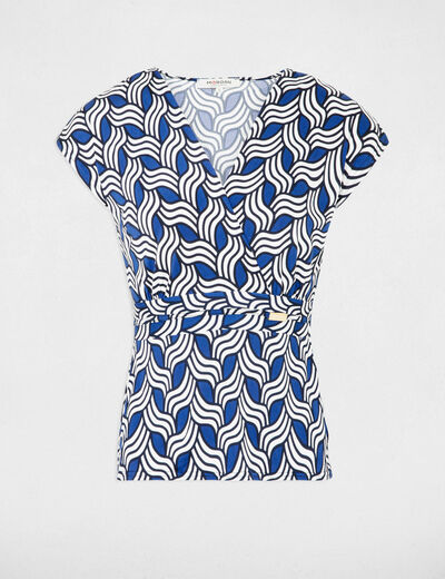 T-shirt met geometrische print meerkleurig vrouw